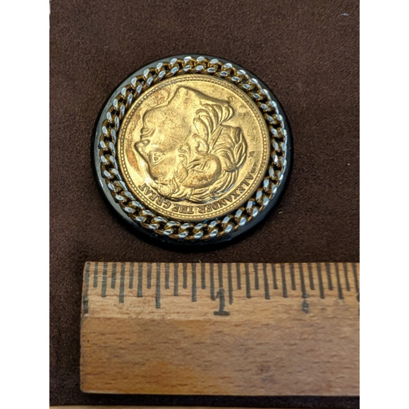 Vintage Greek Coin Alexander the Great by Eva K. Designs CLIP earrings - Picture 2 of 4